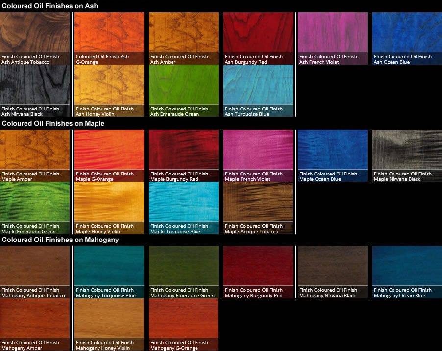 Coloured Oil Finishes